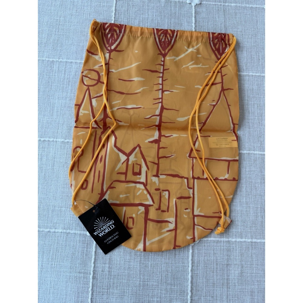 Exclusive Harry Potter Wizarding World Golden Egg Cinch Bag Drawstring NWT